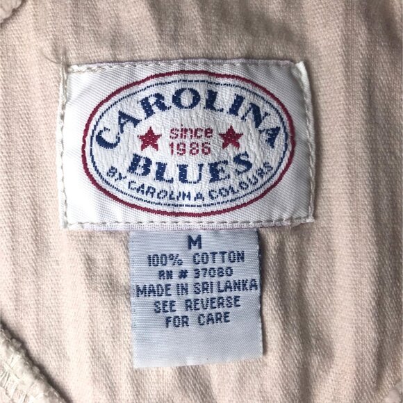 Vintage 90s Cream Indie Cottagecore Granola Girl Corduroy Cargo Overalls / Sz: M - Picture 8 of 8